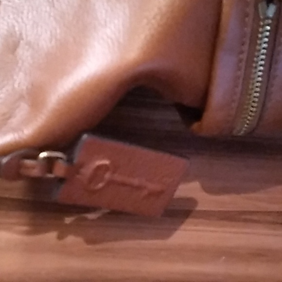Fossil brown leather Emerson satchel bag hobo - Picture 2 of 5